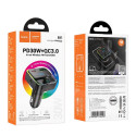 HOCO car charger Bravery PD30W QC3.0 + transmitter FM Bluetooth E81 black