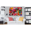 Seinapilt - Crazy Monkeys - triptych - 120x80