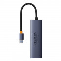 4in1 Hub Baseus  UltraJoy USB-A to USB 3.0 + RJ45 (space grey)