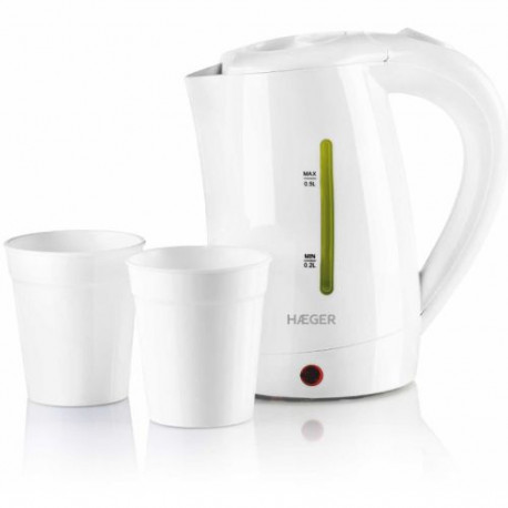 Haeger EK-10W.015A Travel Electric kettle with two cups 0.5L 1100W