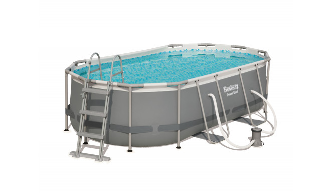Bestway 56620 Power Steel Oval Pool Set