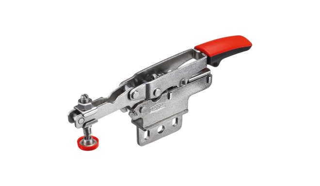 Horizontal toggle clamp with open arm and vertical base plate STC-HV /35