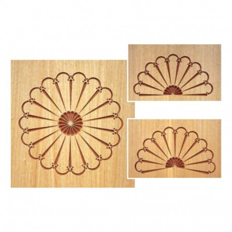 Graveerimise  šabloon ROSETTE LARGE SPANISH FAN