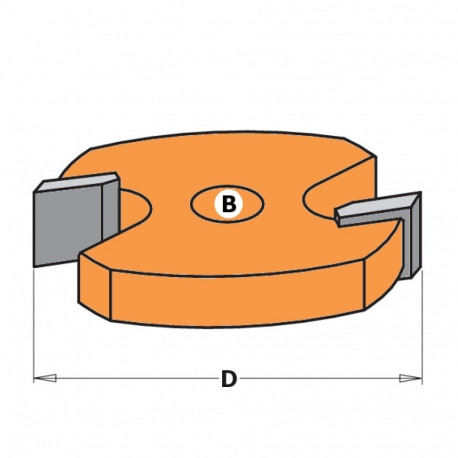 Külgserva soonefrees HM Z2 D=28/34x8,7 R3+R2 F=8