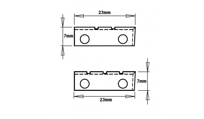 HW-MG 3-RT KNIFE 23X7X1.5mm