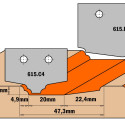 HW KNIFE PAIR (PROFILE A3) 30X25X2