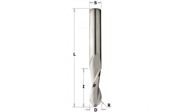 ROUND NOSE UPCUT SPIRAL BIT HWM Z2 S=6 D=6x27x70 R=3 RH