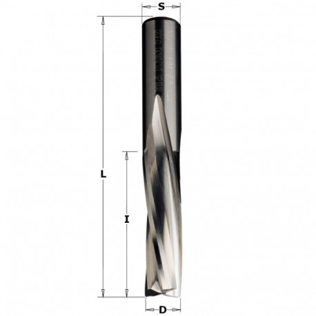 DOWN-CUT SPIRAL BIT SOLID HW D=10X32X80 Z3 RH