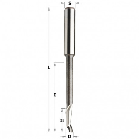 Spiraalfrees 5% CO HSS, üles.v ALU Z1 D=4x16-45x90 S=8 RH