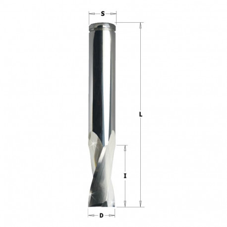 SOLID CARBIDE UPCUT SPIRAL BIT FOR ALUMINUM Z2 RH HWM D=12x25x83 RH