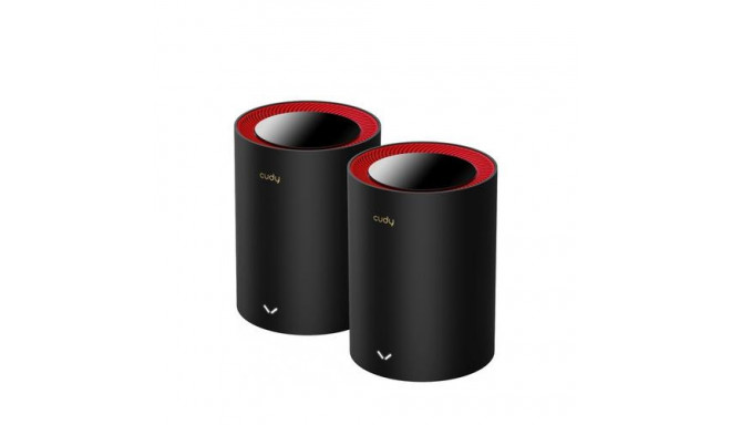 Cudy M3000 2-Pack Dual-band (2.4 GHz / 5 GHz) Wi-Fi 6 (802.11ax) Black, Red 1 Internal