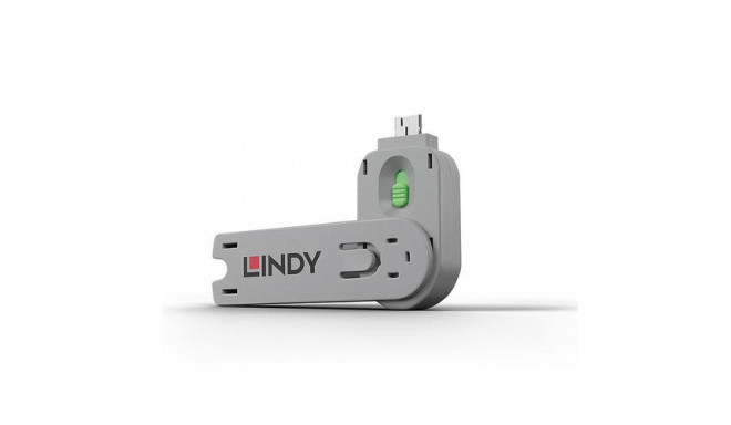 Lindy USB Type A Port Blocker Key, Green