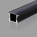 Built-in black deep anodized aluminum profile