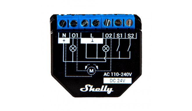 Shelly PLUS 2PM 2-channel Controller with Power measurement, WiFi/Bluetooth