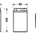 Exide AGM 15Ah 200A 150x90x145+-