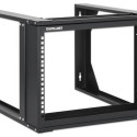 Intellinet 19" Wall Mount Open Frame Network Rack, 6U, Front-hinged Swing Frame Flat Pack, 2-Po