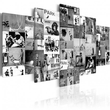 Seinapilt - Banksy: Graffiti Collage IV - 200x100