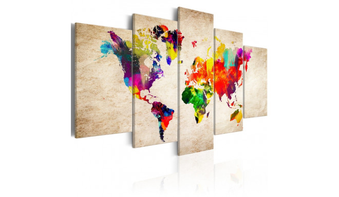 Seinapilt - World Map: Abstract Fantasy - 100x50