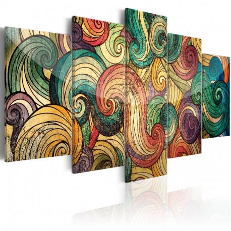 Seinapilt - Colourful Waves - 200x100