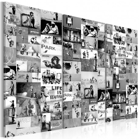 Seinapilt - Banksy: Graffiti Collage III - 120x80