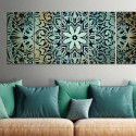 Seinapilt - Green Mandala - 200x80