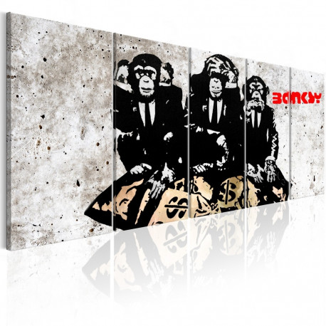 Seinapilt - Banksy: Three Monkeys - 225x90