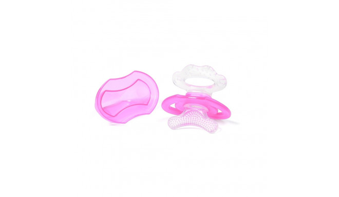 BabyOno silicone teether for babies pink 1008/02