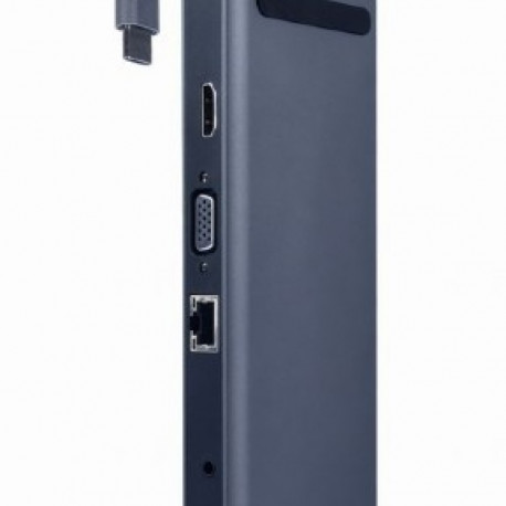 Hub USB-C PD GbE VGA HDMI 3xUSB 3.1 card