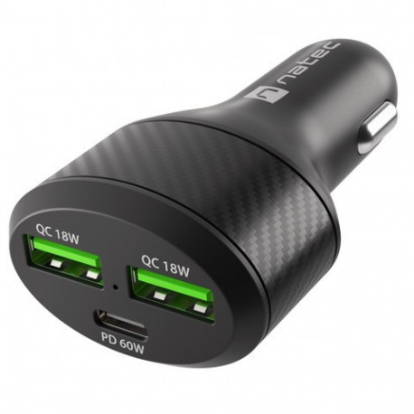 Car charger 2x USB 1x USB-C QC 3.0