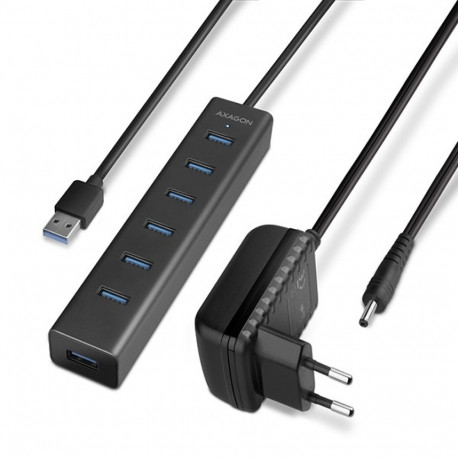 Axagon USB hub HUE-SA7BP 7xUSB 3.2 Gen 1, black
