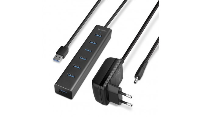 Axagon USB hub HUE-SA7BP 7xUSB 3.2 Gen 1, must