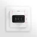 AXAGON ACU-DS16 wall charger, 2x 5V-2.2A + 1A,
