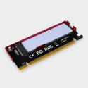 PCEM2-S PCI-E 3.0 16x - M.2 SSD NVMe, up to 80mm SSD, low profile, cooler