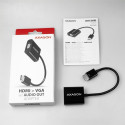 Reduction / Adapter RVH-VGAN, HDMI -> VGA, FullHD, Audio OUT