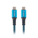 Cable USB-C M/M USB4 1.2m 100W 8K 60HZ black-blue