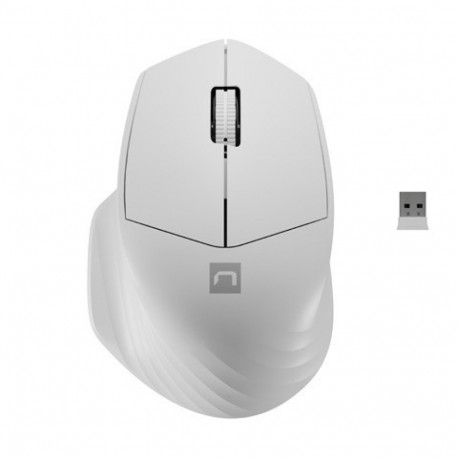 Wireless mouse Siskin 2 1600 DPI Bluetooth 5.0 + 2.4GHz, white