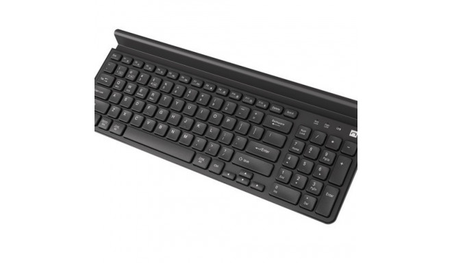 Keyboard Felimare US bluetooth + 2.4GHz Slim, phone/tablet holder black