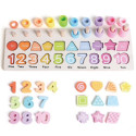 Wooden puzzle 3in1 Numbers shapes