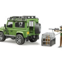 Land Rover Defender vehicle with forester and dog figure