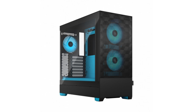 Fractal Design arvutikorpus Pop Air TG Clear Tint RGB Cyan Core, must/helesinine