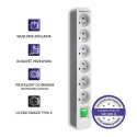 Power strip 6 sockets, 1.8m