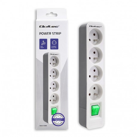 4-Outlet Power Strip with 1.8m Extension Cord