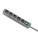 Power strip 5 sockets, 1.8m, Grey