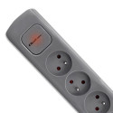 Power strip 6 sockets, 1.8m, Grey