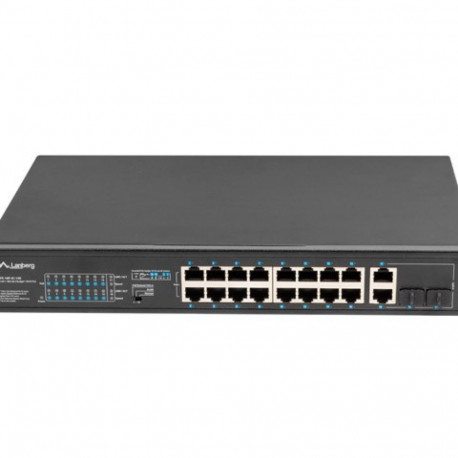 Juhtimata 19-tolline kommutaator 16X 100MB POE+/2X kombo gigabit ethernet 150W