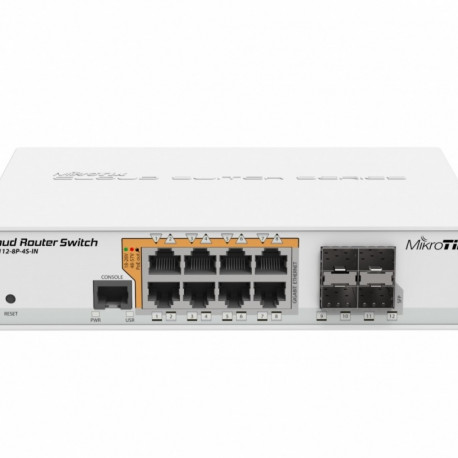 MikroTik CRS112-8P-4S-I 8xGbE 4 xSFP PoE kommutaator