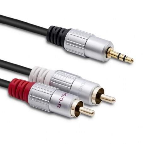 3.5mm Mini-Jack to 2x RCA Stereo Audio Cable