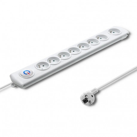 8-Outlet Surge Protector Power Strip with 1.5m Heavy-Duty Extension Cord