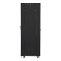 Installation cabinet rack 19 42U 800x800 black, glass door LCD (Flat pack)