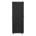 Installation cabinet rack 19 42U 800x800 black, glass door LCD (Flat pack)